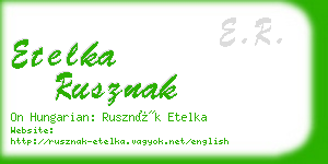 etelka rusznak business card